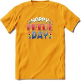 Pride Day | Pride T-Shirt | Grappig LHBTIQ+ / LGBTQ / Gay / Homo / Lesbi Cadeau Shirt | Dames - Heren - Unisex | Tshirt Kleding Kado | - Geel - XXL