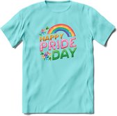 Pride Day | Pride T-Shirt | Grappig LHBTIQ+ / LGBTQ / Gay / Homo / Lesbi Cadeau Shirt | Dames - Heren - Unisex | Tshirt Kleding Kado | - Licht Blauw - S