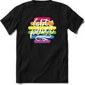 LGBT Power | Pride T-Shirt | Grappig LHBTIQ+ / LGBTQ / Gay / Homo / Lesbi Cadeau Shirt | Dames - Heren - Unisex | Tshirt Kleding Kado | - Zwart - 3XL