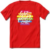 LGBT Power | Pride T-Shirt | Grappig LHBTIQ+ / LGBTQ / Gay / Homo / Lesbi Cadeau Shirt | Dames - Heren - Unisex | Tshirt Kleding Kado | - Rood - L