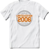 2006 Limited Edition Ring T-Shirt | Zilver - Goud | Grappig Verjaardag en Feest Cadeau Shirt | Dames - Heren - Unisex | Tshirt Kleding Kado | - Wit - 3XL