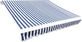 Decoways - Luifeldoek 450x300 cm canvas blauw en wit