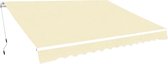 Decoways - Luifel handmatig uittrekbaar 400 cm crème