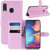 LuxeBass Hoesje geschikt voor Samsung Galaxy A20E Hoesje - BookCase - Pink - telefoonhoes - gsm hoes - telefoonhoesjes