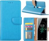 LuxeBass Hoesje geschikt voor Sony Xperia XZ3 -Bookcase Turquoise - portemonnee hoesje - telefoonhoes - gsm hoes - telefoonhoesjes