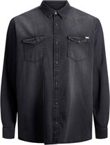 Jack & Jones Sheridan Shirt black denim (Maat: 4XL)