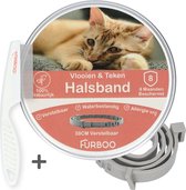 Furboo Vlooienband & Tekenband Kat - 100% Veilig voor Katten - 8 Maanden Bescherming Tegen Teken, Vlooien, Luizen & Larven