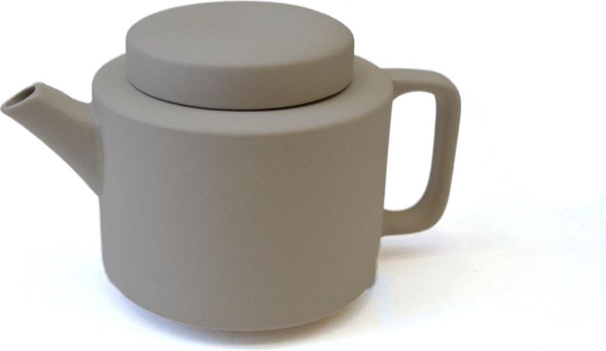 Kinta luxe theepot - zandkleurig - mat stoneware - 1350 ml - fairtrade