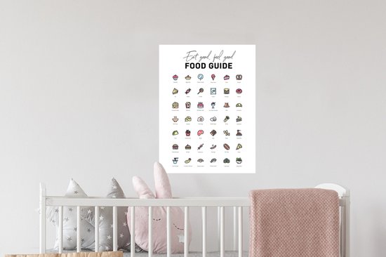 Stickers muraux - Cuisine - Nourriture - Nourriture - 30x40 cm - Film Adhésif - Cadeau pour femme