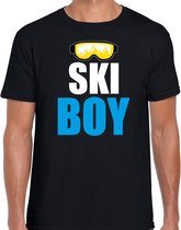 Apres ski t-shirt Ski Boy / sneeuw baas zwart  heren - Wintersport shirt - Foute apres ski outfit/ kleding/ verkleedkleding L