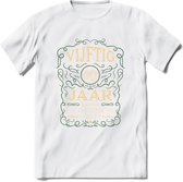 50 Jaar Legendarisch Gerijpt T-Shirt | Mos - Ivoor | Grappig Verjaardag en Feest Cadeau Shirt | Dames - Heren - Unisex | Tshirt Kleding Kado | - Wit - L