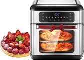 N-Y Airfryer Mini-Oven Met Digitaal Led-Touchscreen, Droogapparaat, Bakken, 6 Accessoires & Receptenboek