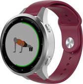 Siliconen bandje geschikt voor Garmin Vivoactive 4s / Garmin Vivomove 3s / Garmin Venu 2s bandje - Sport bandje met druksluiting - Bordeaux