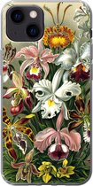 Geschikt voor iPhone 13 mini hoesje - Orchidee - Haeckel - Kunst - Siliconen Telefoonhoesje