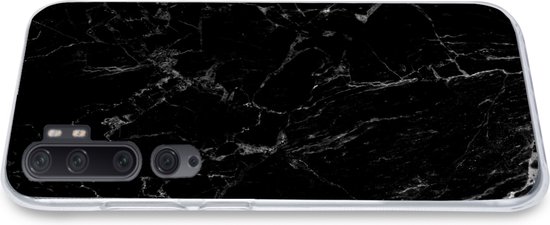 Coque Xiaomi Mi Note 10 Pro - Marbre - Zwart - Natuursteen - Coque de téléphone en Siliconen