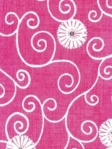 Decopatch papier rood decoratieve bloemenprint