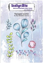 Squiggly Leaves A6 Rubber Stamps (IND0913)