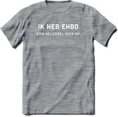 EHBO Bier T-Shirt | Unisex Kleding | Dames - Heren Feest shirt | Drank | Grappig Verjaardag Cadeau tekst | - Donker Grijs - Gemaleerd - M