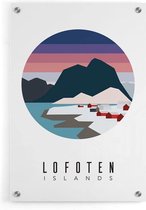 Walljar - Lofoten Norway Dawn III - Muurdecoratie - Plexiglas schilderij