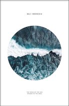 Walljar - Sea Waves Bali - Muurdecoratie - Poster met lijst