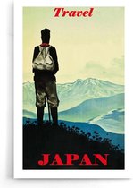 Walljar - Japan Vintage Travel - Muurdecoratie - Poster