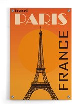 Walljar - Paris Vintage Travel - Muurdecoratie - Plexiglas schilderij