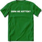 Gaan We Katten? - Katten T-Shirt Kleding Cadeau | Dames - Heren - Unisex | Kat / Dieren shirt | Grappig Verjaardag kado | Tshirt Met Print | - Donker Groen - L