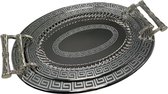Kadirelli - Dienblad Ovaal - (Set van 2 stuks) - Zilver - Plateau