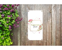 Tuinposter Quotes - 'Groom to be' - Bloemen - Spreuken - 40x80 cm - Wanddecoratie Buiten - Tuinposter - Tuindoek - Schuttingposter - Tuinschilderij