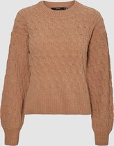 Trui VMCALLIE LS O-NECK CABLE  BLOUSE BOO Tigers Eye
