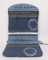 Madison Tuinstoelkussen Kuip hoog 96x45 cm Denim Blue