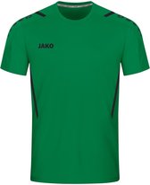 Jako Challenge Shirt Korte Mouw Kinderen - Sportgroen / Zwart