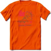 F-22 Vliegtuig T-Shirt | Unisex leger Kleding | Dames - Heren Straaljager shirt | Army F16 | Grappig bouwpakket Cadeau | - Oranje - M