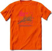 F-15 Vliegtuig T-Shirt | Unisex leger Kleding | Dames - Heren Straaljager shirt | Army F16 | Grappig bouwpakket Cadeau | - Oranje - XXL