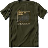 F-15 Vliegtuig T-Shirt | Unisex leger Kleding | Dames - Heren Straaljager shirt | Army F16 | Grappig bouwpakket Cadeau | - Leger Groen - XL