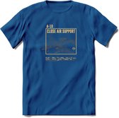 A-10 Warthog Vliegtuig T-Shirt | Unisex leger Kleding | Dames - Heren Straaljager shirt | Army F16 | Grappig bouwpakket Cadeau | - Donker Blauw - L