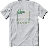 SU-35 Vliegtuig T-Shirt | Unisex leger Kleding | Dames - Heren Straaljager shirt | Army F16 | Grappig bouwpakket Cadeau | - Licht Grijs - Gemaleerd - XXL