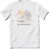 SU-33 Vliegtuig T-Shirt | Unisex leger Kleding | Dames - Heren Straaljager shirt | Army F16 | Grappig bouwpakket Cadeau | - Wit - M