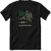 SU-33 Vliegtuig T-Shirt | Unisex leger Kleding | Dames - Heren Straaljager shirt | Army F16 | Grappig bouwpakket Cadeau | - Zwart - XL