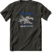 A-10 Warthog Vliegtuig T-Shirt | Unisex leger Kleding | Dames - Heren Straaljager shirt | Army F16 | Grappig bouwpakket Cadeau | - Donker Grijs - M