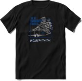 SU-33 Vliegtuig T-Shirt | Unisex leger Kleding | Dames - Heren Straaljager shirt | Army F16 | Grappig bouwpakket Cadeau | - Zwart - M