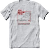 SU-35 Vliegtuig T-Shirt | Unisex leger Kleding | Dames - Heren Straaljager shirt | Army F16 | Grappig bouwpakket Cadeau | - Licht Grijs - Gemaleerd - XL