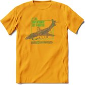 F-101 Vliegtuig T-Shirt | Unisex leger Kleding | Dames - Heren Straaljager shirt | Army F16 | Grappig bouwpakket Cadeau | - Geel - M