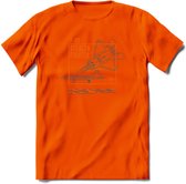 F-22 Vliegtuig T-Shirt | Unisex leger Kleding | Dames - Heren Straaljager shirt | Army F16 | Grappig bouwpakket Cadeau | - Oranje - XXL
