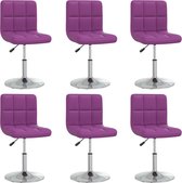 vidaXL Eetkamerstoelen 6 st kunstleer paars