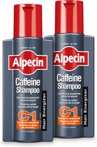 Alpecin Cafeïne Shampoo C1 2x 250ml | Voorkomt en Vermindert Haaruitval | Natuurlijke Haargroei Shampoo voor Mannen