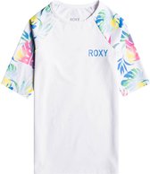 Roxy - UV Rashguard voor meisjes - Lycra geprinte mouw - Korte mouw - Bright White/Surf Trippin - maat 164cm