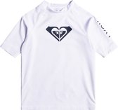 Roxy - UV Rashguard voor meisjes - Whole Hearted - Korte mouw - Bright White - maat 98cm