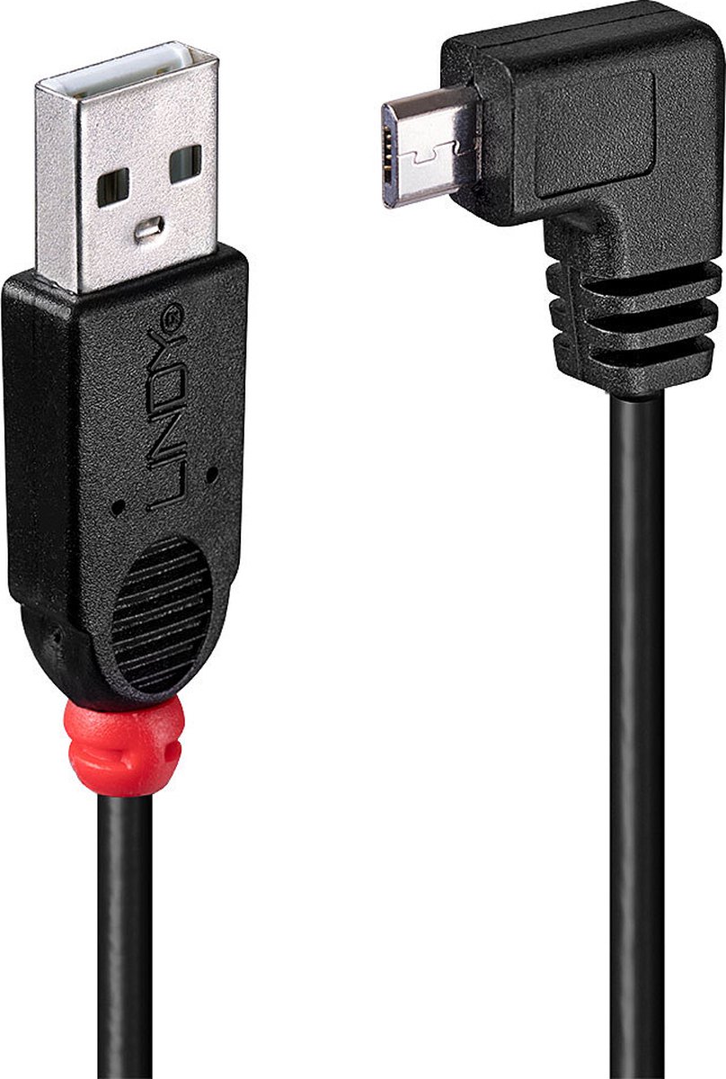 USB 2.0 A to Micro USB B Cable LINDY 31976 1 m Black