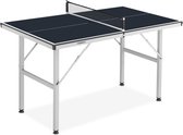 Relaxdays tafeltennistafel indoor - inklapbare pingpong tafel - met net - 75 x 125 cm